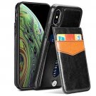iPhone Xs Max Wallet Case Leather Debit Card License Protective Cover Black