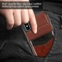iPhone Xs Max Wallet Case Leather Debit Card License Protective Cover Brown