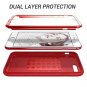 For iPhone7/8 Plus Case Built-in Screen Protector Duty Protection Shockproof Red