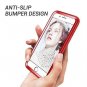 For iPhone7/8 Plus Case Built-in Screen Protector Duty Protection Shockproof Red