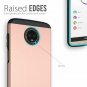 For Motorola Moto Z3/Z3 Play Case Protection Rugged but Slim Dual Layer Rose