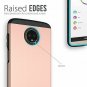 For Motorola Moto Z3/Z3 Play Case Protection Rugged but Slim Dual Layer Rose