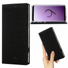 For Galaxy S9 Plus Wallet Case Leather Stand Kickstand Card Slot Magnetic Black