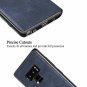 For Samsung Galaxy Note 9 Case Slim PU Leather Vintage Shockproof Blue