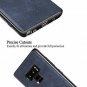 For Samsung Galaxy Note 9 Case Slim PU Leather Vintage Shockproof Blue