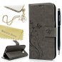 For Samsung Galaxy S7 Edge Case Leather Wallet Card Holders Fashion Pen Gray