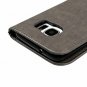 For Samsung Galaxy S7 Edge Case Leather Wallet Card Holders Fashion Pen Gray