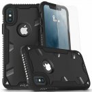 For iPhone X Case Proton 2.0 Cover Military Grade Drop Tested w/ 0.3m 9H Black