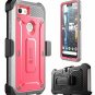 For Google Pixel 3 XL Case Body Rugged Holster Built in Screen Protector Pink