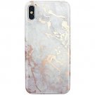 For iPhone X/Xs Case Design Slim Shockproof Flexible Gray Shiny Gold Cloud