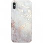 For iPhone X/Xs Case Design Slim Shockproof Flexible Gray Shiny Gold Cloud