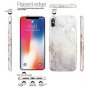For iPhone X/Xs Case Design Slim Shockproof Flexible Gray Shiny Gold Cloud