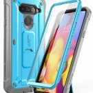 LG V40 ThinQ Case Full Body Protective   Kickstand  Holster Clip Design Blue