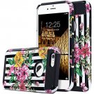 for iPhone 6/6S Case Slim Fit Hybrid Dual Layer Scratch Resistant  White Flower