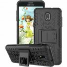 For Samsung Galaxy J3 2018 Case Air Cushion Slim Lightweight Kickstand Black
