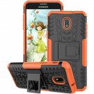 For Samsung Galaxy J3 2018 Case Air Cushion Slim Lightweight Kickstand Orange
