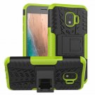 For Galaxy J2 Case Kickstand Hard PC Back Cover Dual Layer Protection Green