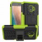 For Galaxy J2 Case Kickstand Hard PC Back Cover Dual Layer Protection Green