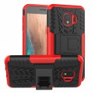 For Galaxy J2 Case Kickstand Hard PC Back Cover Dual Layer Protection Red
