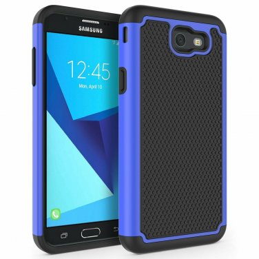 For Samsung Galaxy J7 2017 Case Shockproof Defender Cover Polycarbonate Blue