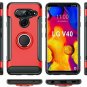 For LG V40 Thinq Case 2018 360 Degree Rotating Ring Holder with Kickstand Red
