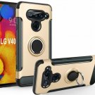 For LG V40 Thinq Case 2018 360 Degree Rotating Ring Holder with Kickstand Gold