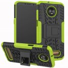 For Motorola Moto Z3 Play Case Yiakeng Dual Layer Shockproof Wallet Slim Green