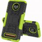 For Motorola Moto Z3 Play Case Yiakeng Dual Layer Shockproof Wallet Slim Green