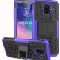 For Samsung Galaxy A6 Case Dual Layer Shockproof Wallet Slim Protective Purple