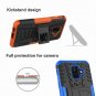 For Samsung Galaxy A6 Case Dual Layer Shockproof Wallet Slim Protective Purple