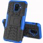 For Samsung Galaxy A6 Case Dual Layer Shockproof Wallet Slim Protective Blue