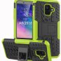 For Samsung Galaxy A6 Case Dual Layer Shockproof Wallet Slim Protective Green