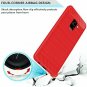 For Galaxy J6 Case Dretal Carbon Fiber Shock Resistant Brushed Texture Soft Red