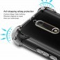 For Nokia 6.1 Case TPU Shock Absorption Technology Raised Bezels Smoke Black