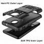 Samsung Galaxy J7 2018 Case Kickstand Shock Absorbing Hybrid Double Layer Black