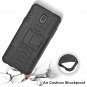 Samsung Galaxy J7 2018 Case Kickstand Shock Absorbing Hybrid Double Layer Black