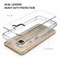 For Galaxy A8 case Crystal Clear PC Back Bumper Smoke Raised Bezels Clear