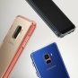For Galaxy A8 case Crystal Clear PC Back Bumper Smoke Raised Bezels Clear