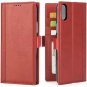 For iPhone Xs Max Wallet Case Leather Journal Series Italian  Grain Xplus Red