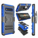 For Samsung Galaxy S10/S10+ Case 2019 Holster Clip Locking Swivel Belt Blue