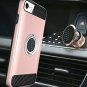For iPhone 6/6S/7/8 Case Rotating Ring Holder Kickstand Armor Defender Rose Gold