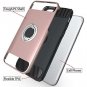 For iPhone 6/6S/7/8 Case Rotating Ring Holder Kickstand Armor Defender Rose Gold