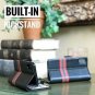 For iPhone Xs Max Wallet Case Leather London Series Italian Grain Milan Black