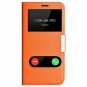 for iPhone X Leather Case View Stand Feature Ultra Thin Magnet Closure Orange