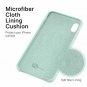 For iPhone XR Case Liquid Silicone Rubber Slim Shockproof Microfiber Mint