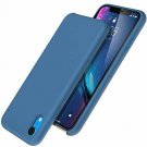 For iPhone XR Case Liquid Silicone Rubber Slim Shockproof Denim Blue
