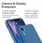 For iPhone XR Case Liquid Silicone Rubber Slim Shockproof Denim Blue