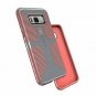 For Galaxy S8 Case No slip grip Patented raised bezel screen Grey/Warning Orange