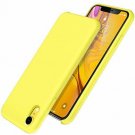 For iPhone XR Case Liquid Silicone Rubber Slim Shockproof Microfiber Yellow