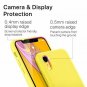 For iPhone XR Case Liquid Silicone Rubber Slim Shockproof Microfiber Yellow
